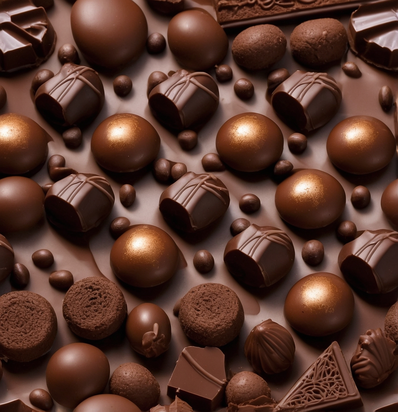 Diseños innovadores en chocolate.